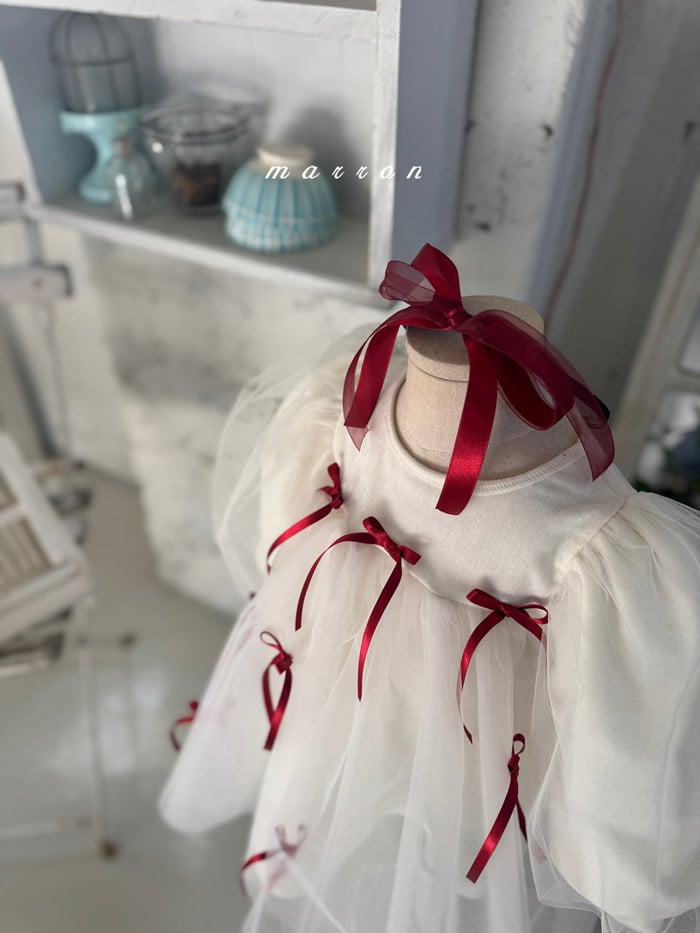 即納marron ribbon dress kids size | alli.
