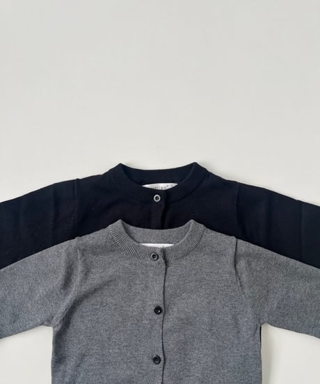 即納crew neck knit cardigan