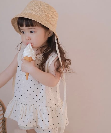 即納 bebe nine Dot bloomer set