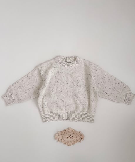即納Nep collar knit pullover