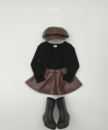 即納 HAROHARO Unique leather skirt