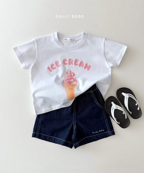 即納 daily bebe Ice cream short-sleeved tee