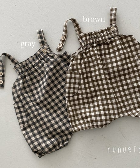 即納 nunubiel  check rompers