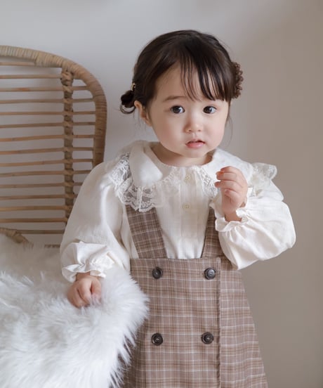 即納monbebe Romi check one-piece