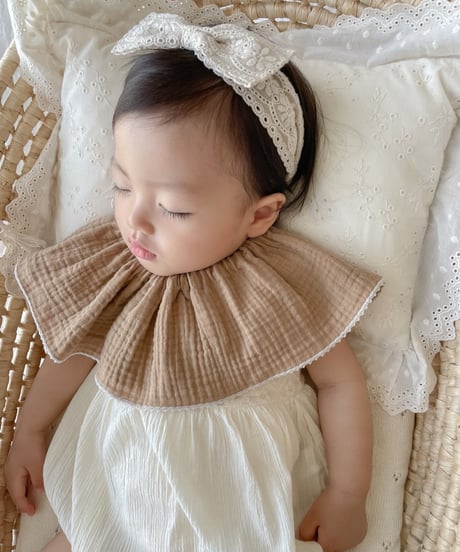 即納double  gauze  bib