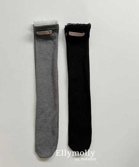 即納 EllyMolly Frilly High Socks