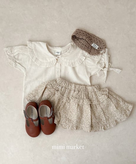予約mimi market Line frill skirt