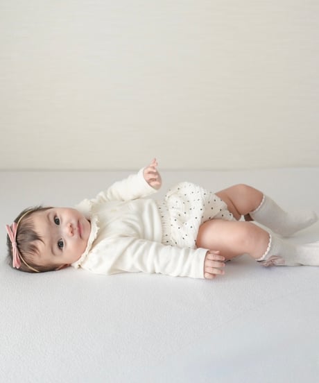 即納 mon petit bebe Emma collar tee
