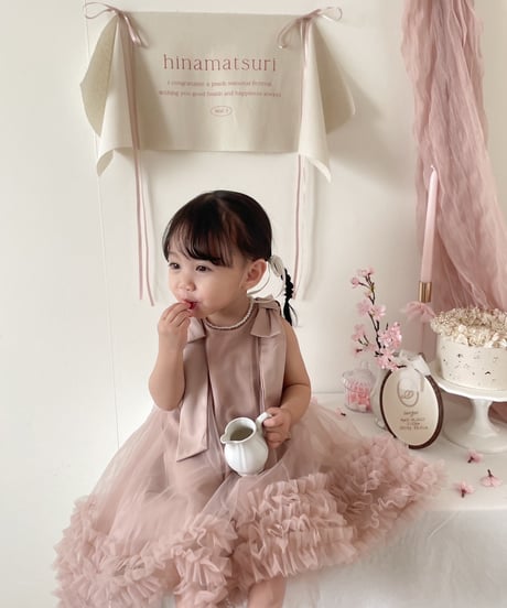 即納ribbon strap tutu dress
