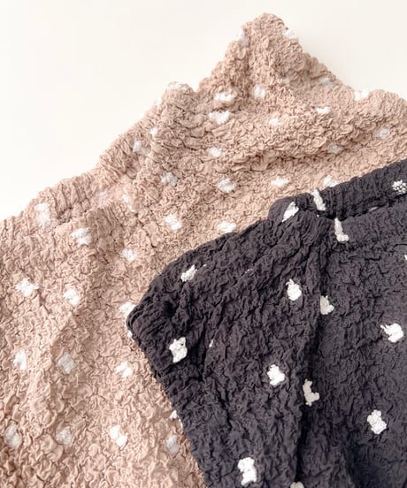 即納sleeveless dot crinkle set up