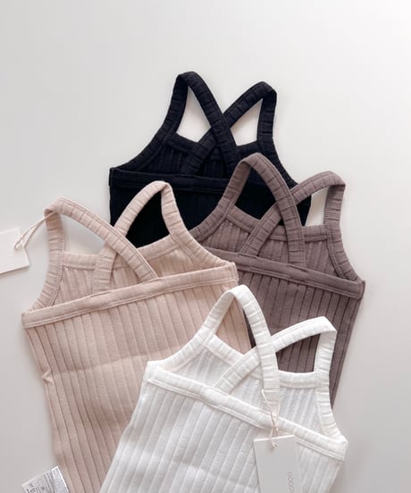 即納back cross camisole