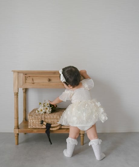 即納Blossom Fairy Tulle Romper Dress