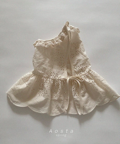 即納 aosta Lace Cotton Blouse