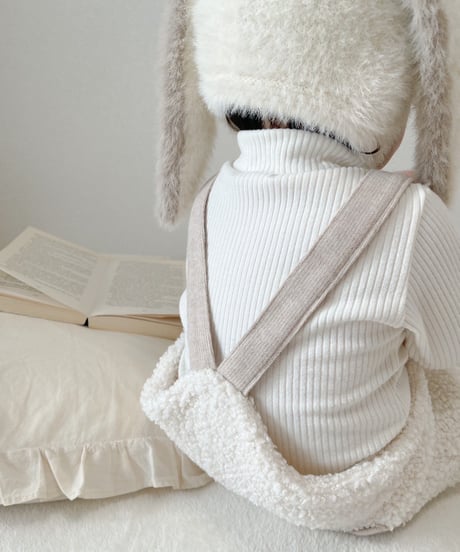 即納Teddybear salopette & lib tee Set