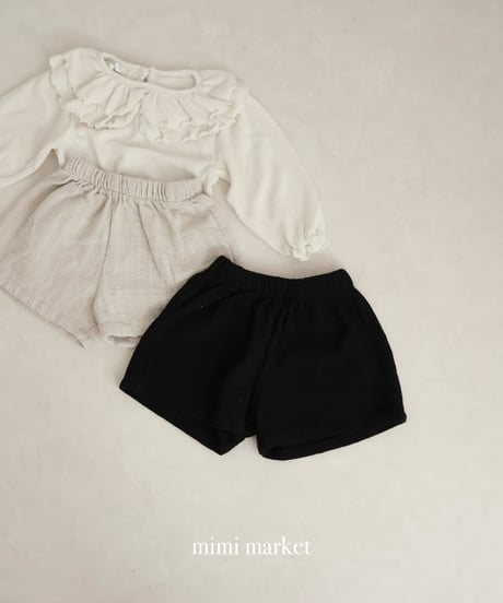 即納 mimi market Double collar tee