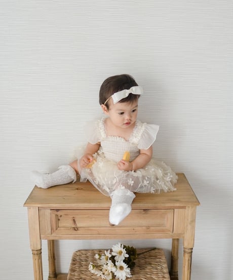 即納Blossom Fairy Tulle Romper Dress
