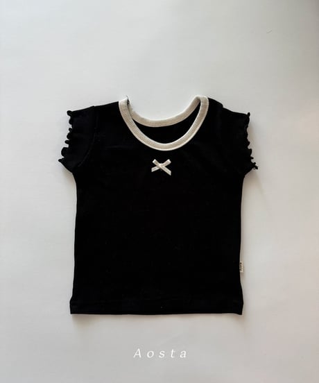 即納aosta Lip ribbon tee