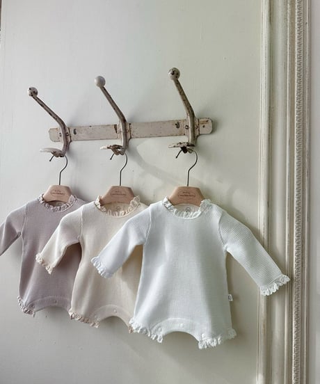 即納monbebe newborn waffle rompers set