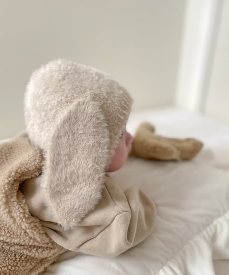 即納　baby rabbit  bonnet