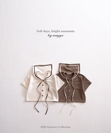 即納anggo Sailor collar T-shirt