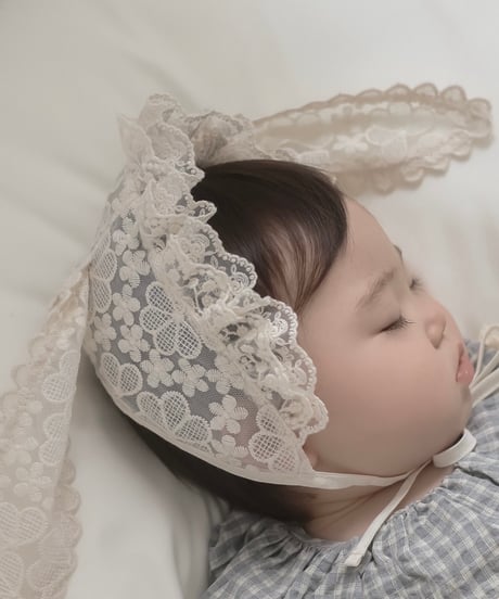 即納 rabbit lace hair band