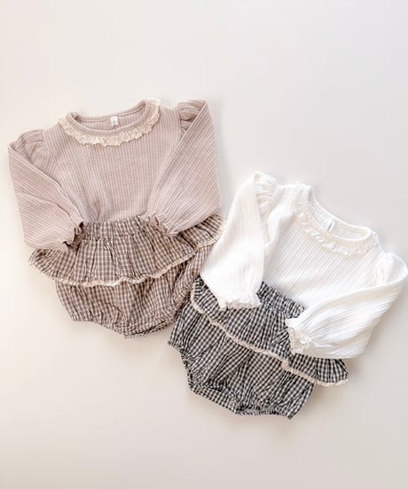 即納 mini frill lace tee