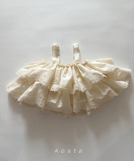 即納 aosta Lace Tiered Blouse