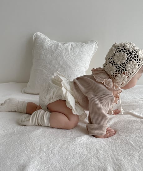 即納monbebe  handmade Knit bonnet