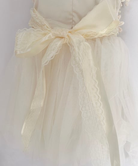 即納flower  motif tulle dress