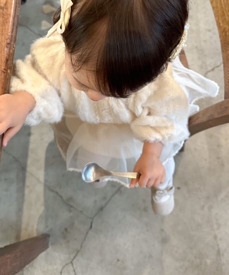 即納 mohair flower blouse