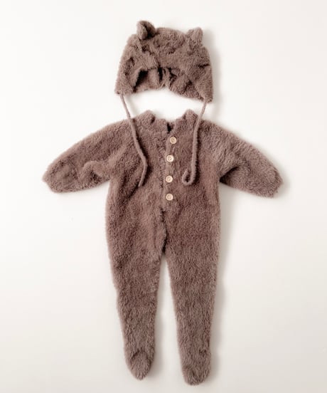 即納 fluffy bear coverall