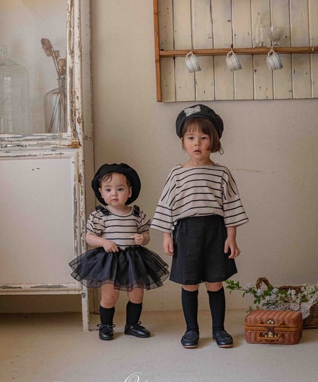即納 OREN Claire Stripe Tulle Suit