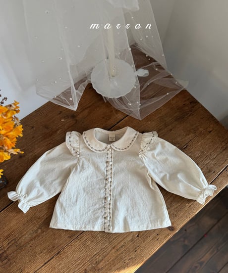 即納 marron Heart blouse