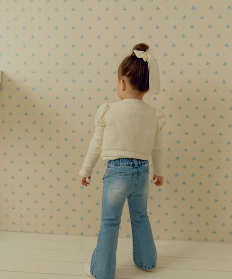 即納 UEO Bliss Ribbon Bootcut Pants