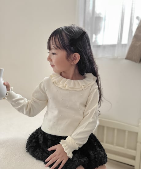 即納　ruffle snow knit