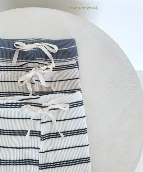 即納stripe lib leggings