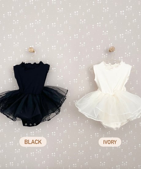 即納no sleeve tulle rompers