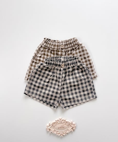 即納 nunubiel check pants