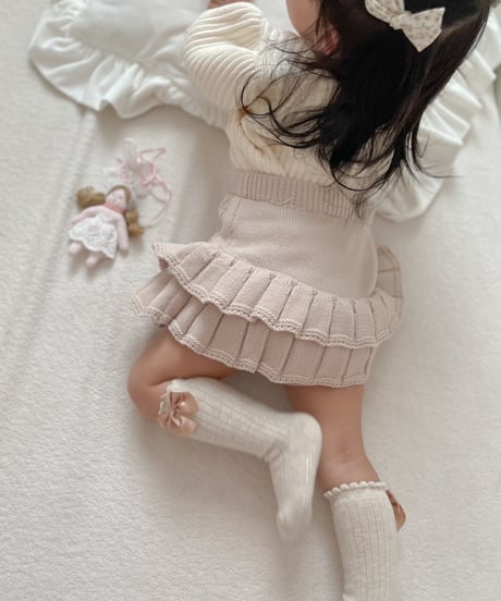 即納knit skirt