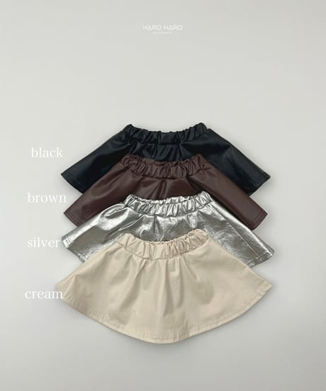 即納 HAROHARO Unique leather skirt