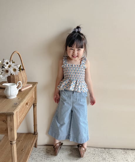 即納melikey Cherry ribbon terking blouse