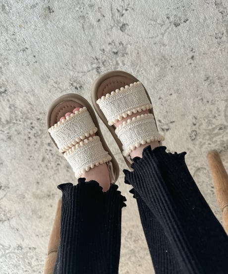 一部即納fringe sandal