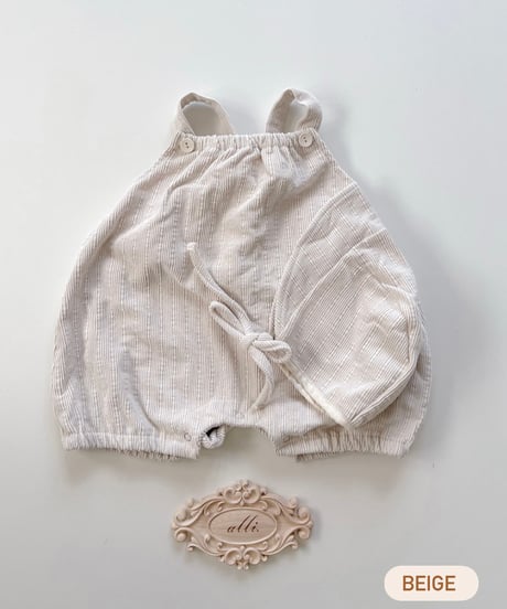 即納  Clap rompers bonnet set