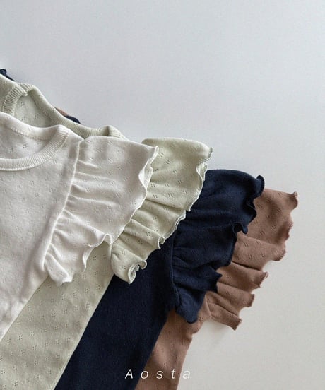 一部即納 aosta Angel frill tee