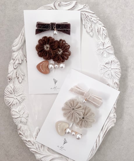 即納 petit bouquet clip set