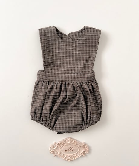 即納antique plaid salopette
