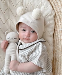 即納ponpon  bear  bonnet