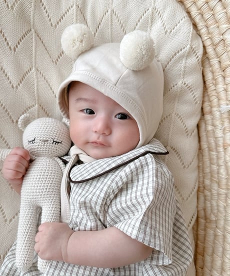 即納ponpon  bear  bonnet