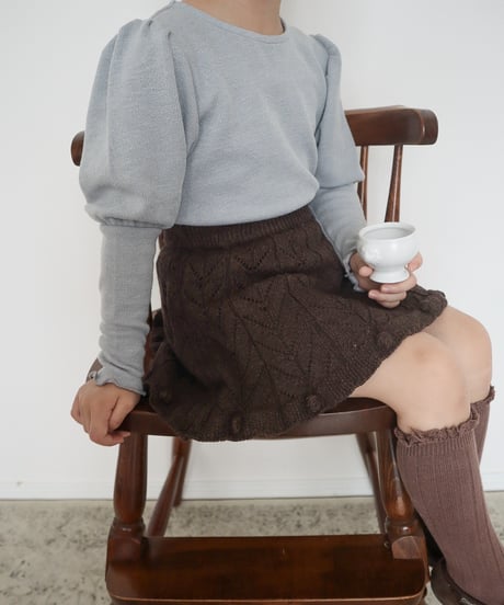 即納eyelet knit skirt
