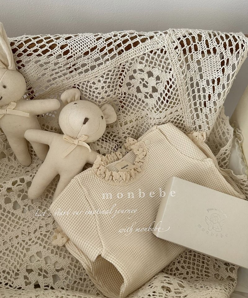 即納monbebe newborn waffle rompers set | alli.